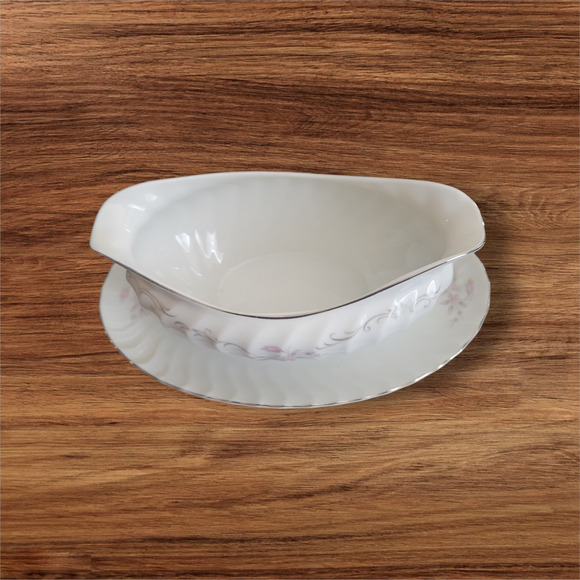 Gold Standard Gravy Boat with Underplate Porcelain China Made in Japan MCM - Picture 9 of 10